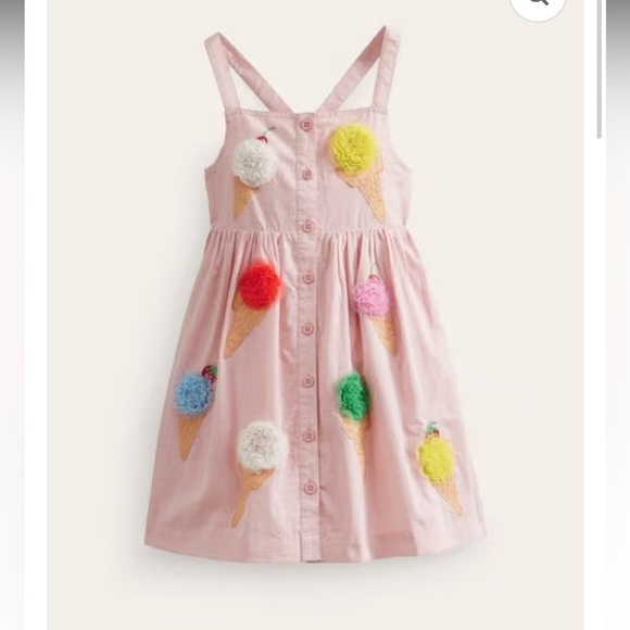 Mini Boden Other - Mini Boden Light Pink Dress with Fun Appliqués
